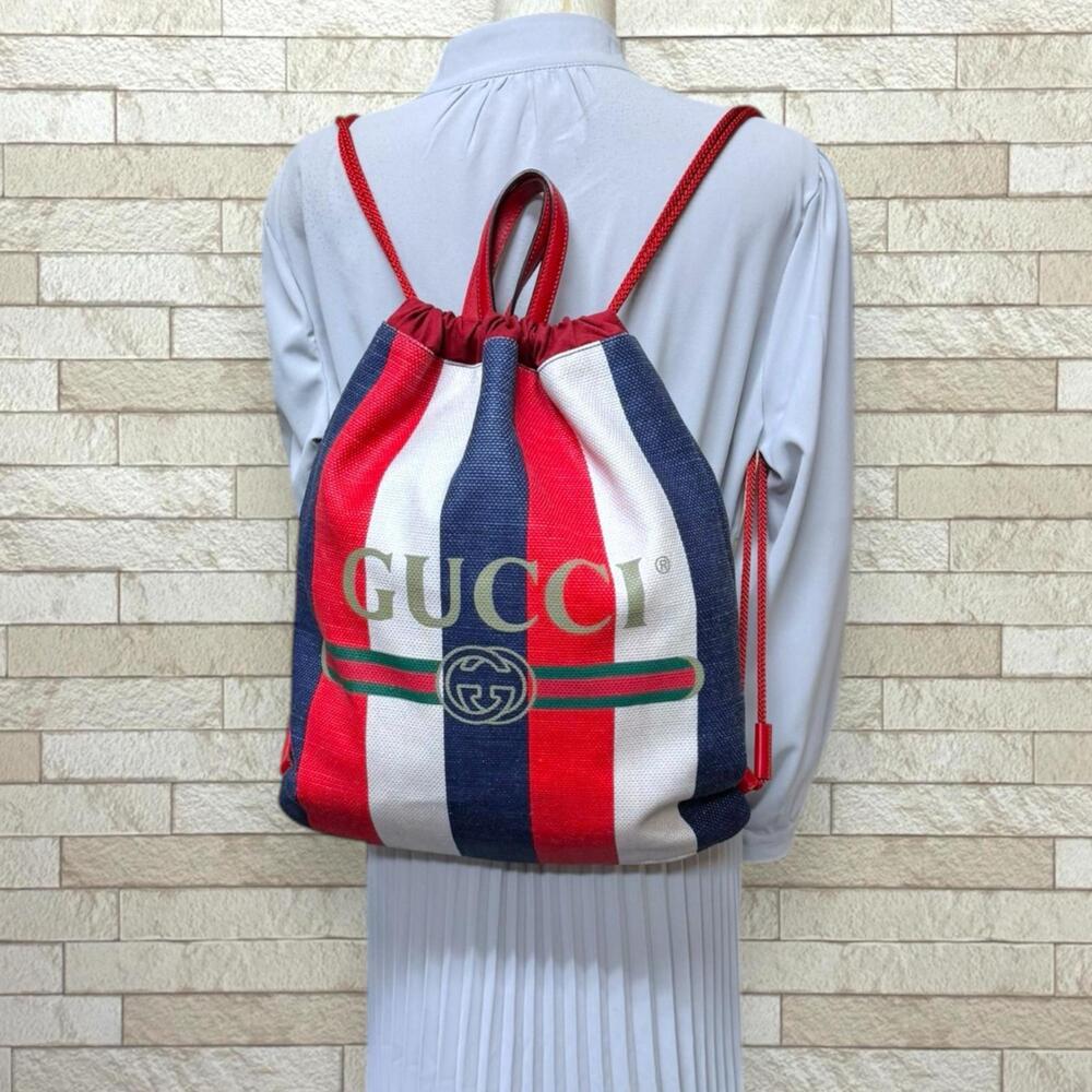 Pre-Owned Gucci Drawstring Bag, Backpack/Daypack,… - image 2